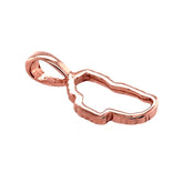 Small 14 Karat Rose Gold Lake Tahoe Outline Pendant.
(MEASURES 1/2 OF